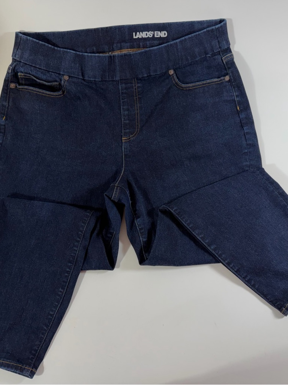 Lands’ End Mid Rise Pull On Skinny Jean 18 Petite